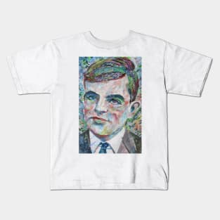 ALAN TURING oil portrait Kids T-Shirt